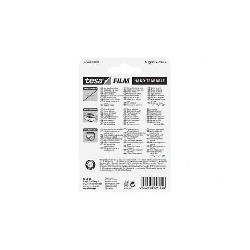 Fita TESA 57520 25 m polipropileno (PP)