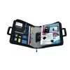 WEDO personal organizer 58 601 — pasta de documentos em plástico e poliéster para A4 com porta-cartões de visita, preto