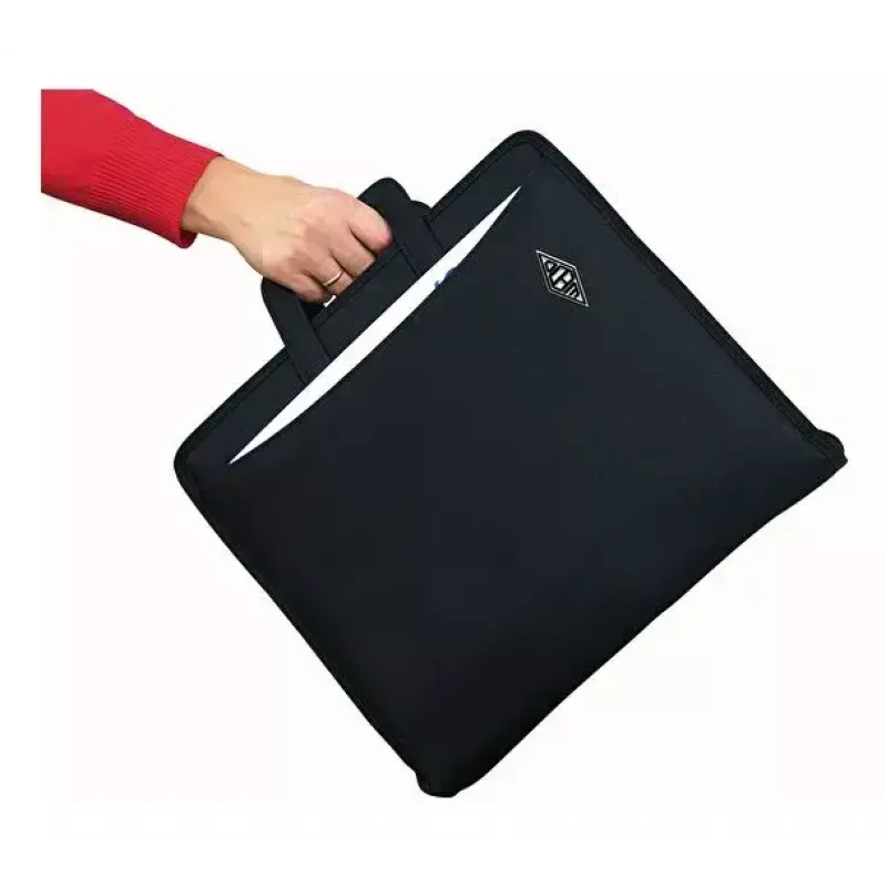 WEDO personal organizer 58 601 — pasta de documentos em plástico e poliéster para A4 com porta-cartões de visita, preto