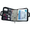 WEDO personal organizer 58 601 — pasta de documentos em plástico e poliéster para A4 com porta-cartões de visita, preto