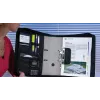 WEDO personal organizer 58 601 — pasta de documentos em plástico e poliéster para A4 com porta-cartões de visita, preto
