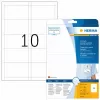 Inserções para porta-nomes HERMA A4 90x54 mm branco cartão 250 unid.