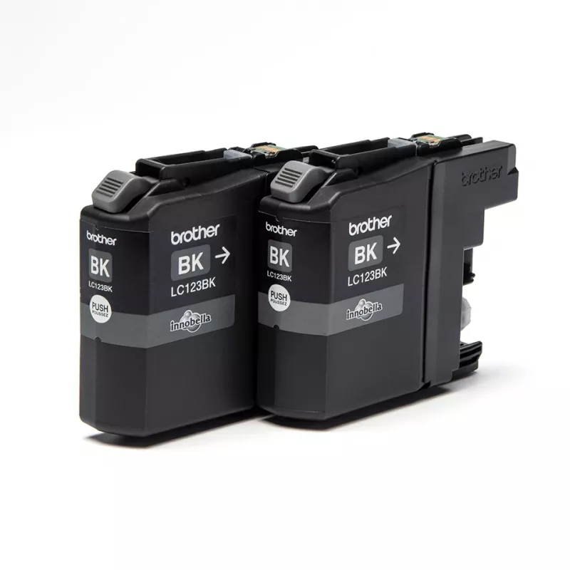 Brother LC123BK pack de 2, preto, tinta pigmentada, 1 unid., 600 páginas, 600 páginas, multipack