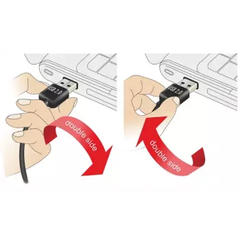Cabo USB DeLOCK 5m USB 2.0 A - Mini-USB m/m 83381 preto