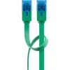 Cabo patch plano Goobay CAT 6A U/UTP verde 0,5 m