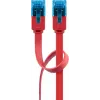 Cabo patch plano Goobay CAT 6A U/UTP vermelho 0,5 m