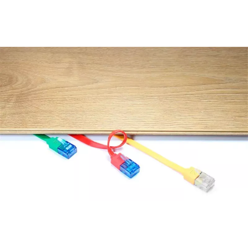 Cabo patch plano Goobay CAT 6A U/UTP 0,5 m preto