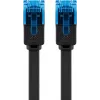 Cabo patch plano Goobay CAT 6A U/UTP 0,5 m preto