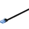 Cabo patch plano Goobay CAT 6A U/UTP 0,5 m preto