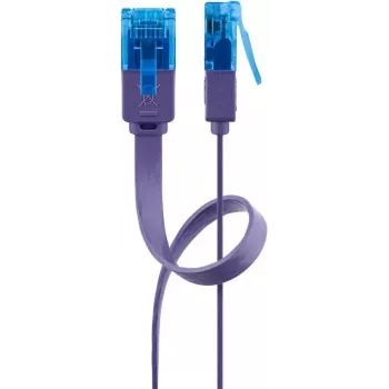 Cabo patch plano Goobay CAT 6A U/UTP violeta 0,5 m