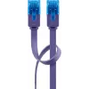 Cabo patch plano Goobay CAT 6A U/UTP violeta 1 m