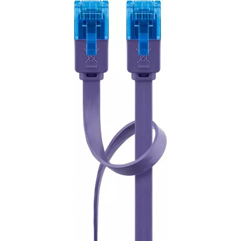 Cabo patch plano Goobay CAT 6A U/UTP violeta 1 m