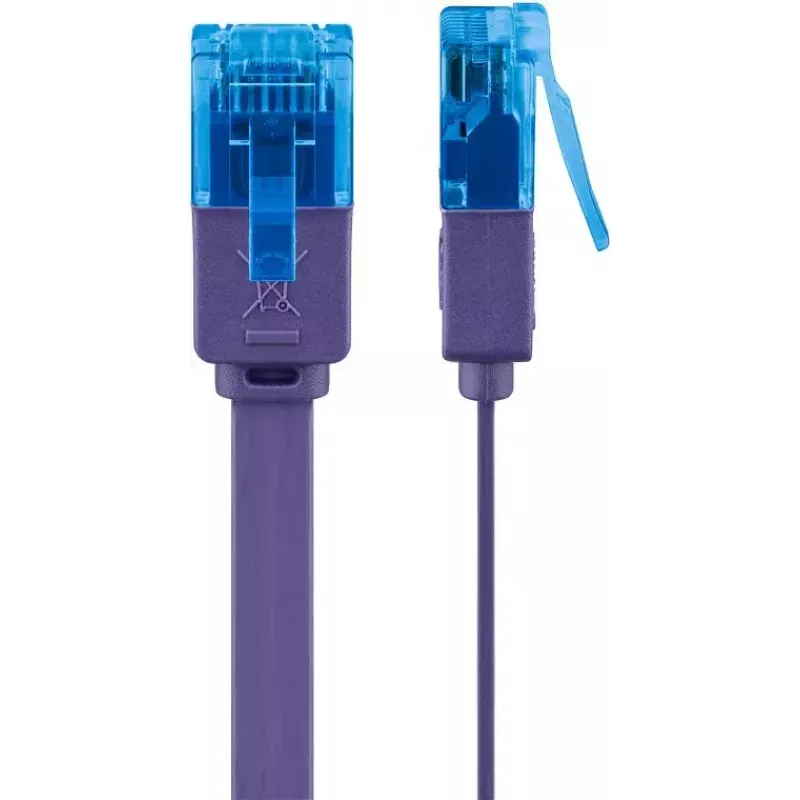 Cabo patch plano Goobay CAT 6A U/UTP violeta 1 m
