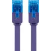 Cabo patch plano Goobay CAT 6A U/UTP violeta 1 m