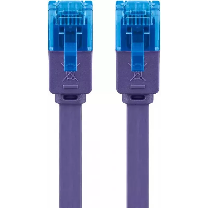 Cabo patch plano Goobay CAT 6A U/UTP violeta 1 m