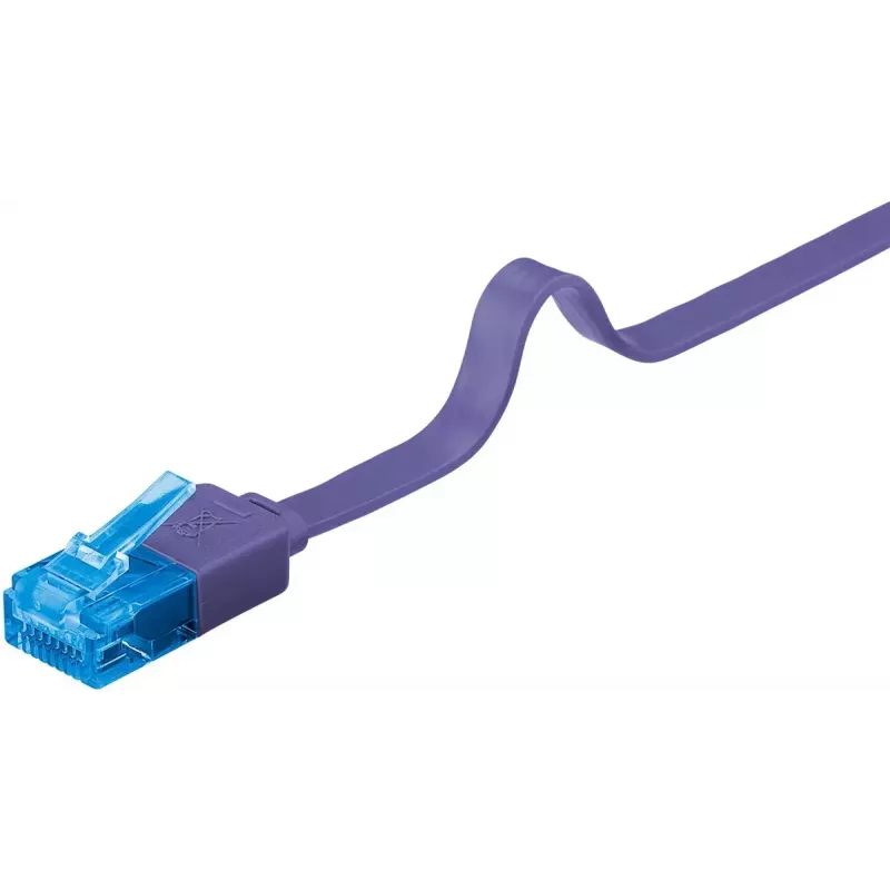 Cabo patch plano Goobay CAT 6A U/UTP violeta 1 m