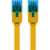 Cabo patch plano Goobay CAT 6A U/UTP amarelo 2 m