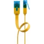 Cabo patch plano Goobay CAT 6A U/UTP amarelo 2 m
