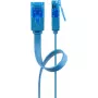 Cabo patch plano Goobay CAT 6A U/UTP azul 3 m