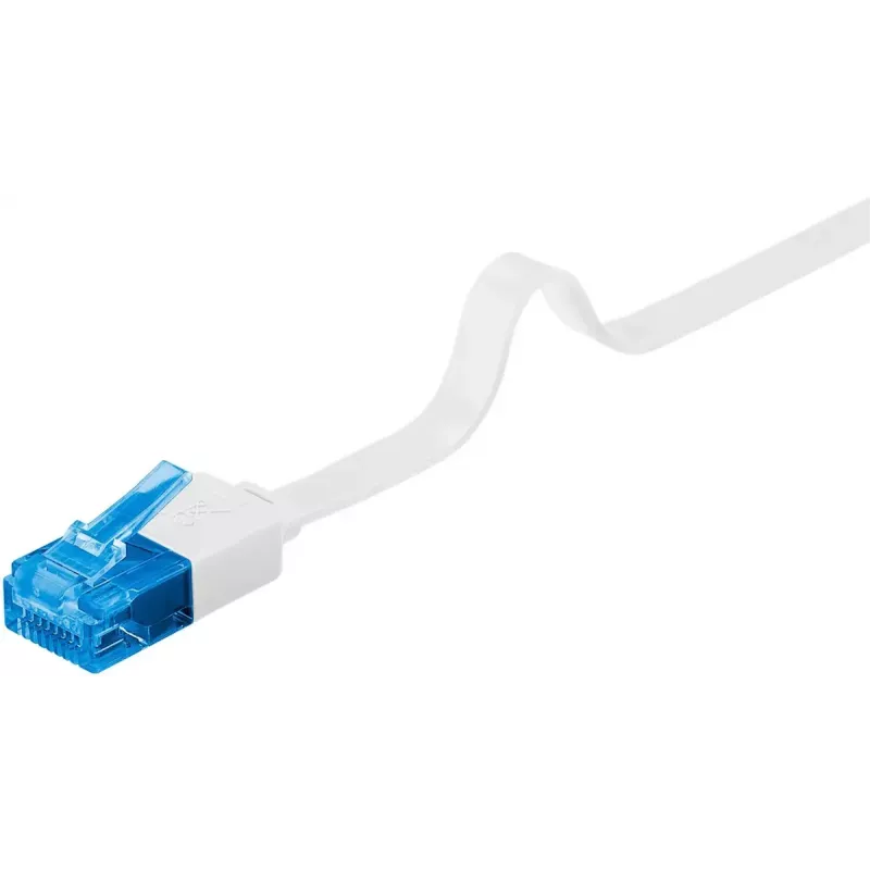 Cabo patch plano Goobay CAT 6A U/UTP branco 3 m