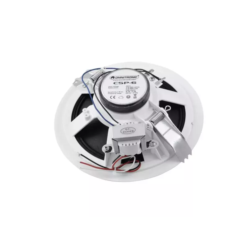 Altifalante de gama completa Omnitronic 80710250 branco com fios 6 W