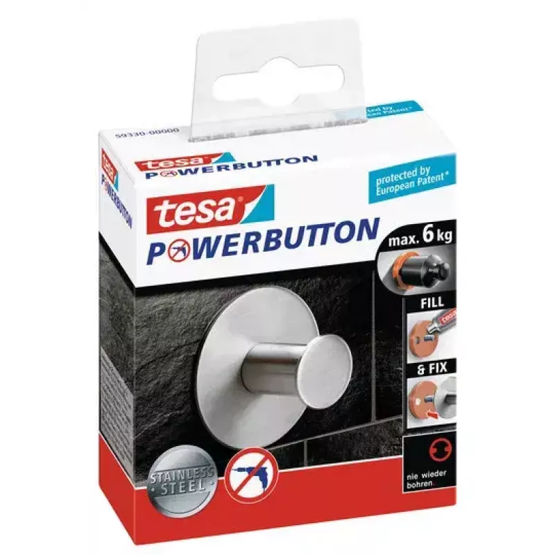 Crochet para toalhas TESA Powerbutton 59330