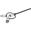 Cabo USB Renkforce RF-4600467 0,5m USB A USB C/Micro-USB B/Lightning cinzento