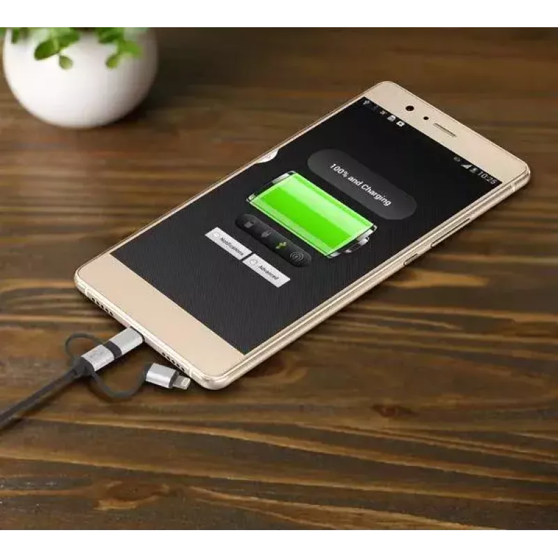Cabo USB Renkforce RF-4600467 0,5m USB A USB C/Micro-USB B/Lightning cinzento