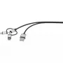 Cabo USB Renkforce RF-4600467 0,5m USB A USB C/Micro-USB B/Lightning cinzento