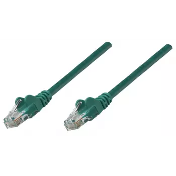 Cabo de rede patch Intellinet, Cat6A, 20 m, verde, cobre, S/FTP, LSOH / LSZH, PVC, RJ45, contactos banhados a ouro, sem patilha, com bainha, garantia vitalícia