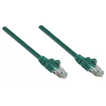 Cabo de rede patch Intellinet, Cat6A, 20 m, verde, cobre, S/FTP, LSOH / LSZH, PVC, RJ45, contactos banhados a ouro, sem patilha, com bainha, garantia vitalícia