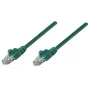 Cabo de rede patch Intellinet, Cat5e, 0,25 m, verde, CCA, U/UTP, PVC, RJ45, contactos banhados a ouro, proteção da patilha, bainha de proteção contra dobras, garantia vitalícia