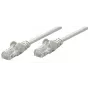 Cabo de rede patch Intellinet, Cat6, 0,25 m, cinzento, cobre, U/UTP, PVC, RJ45, contactos banhados a ouro, proteção contra dobras, bainha de proteção contra dobras, garantia vitalícia
