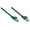 Cabo de rede patch Intellinet, Cat6, 20 m, verde, cobre, U/UTP, PVC, RJ45, contactos banhados a ouro, sem patilha, alívio de tensão, garantia vitalícia