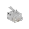 Ficha modular ACT RJ11 (6P/4C) para cabo redondo com condutores flexíveis