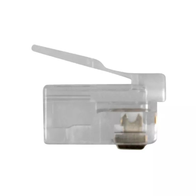 Ficha modular ACT RJ11 (6P/4C) para cabo redondo com condutores flexíveis