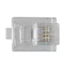 Ficha modular ACT RJ11 (6P/4C) para cabo redondo com condutores flexíveis