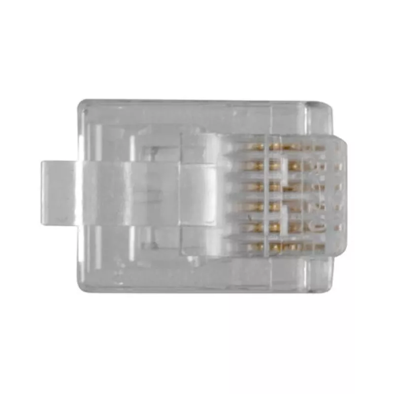 Ficha modular ACT RJ12 (6P/6C) para cabo plano