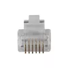 Conector modular Intronics RJ-12 M TD106M ACT cabo redondo condutor maciço em saco 25 unid.