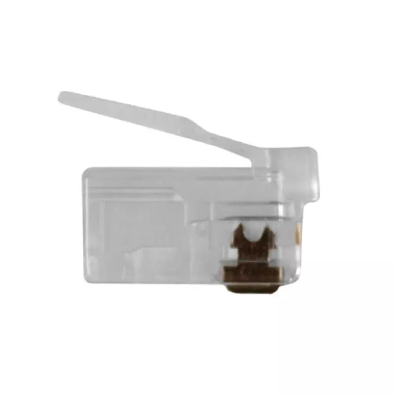 Conector modular Intronics RJ-12 M TD106M ACT cabo redondo condutor maciço em saco 25 unid.