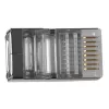 Conector modular blindado ACT RJ45 (8P/8C) para cabo redondo com condutores flexíveis