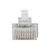 Conector modular blindado ACT RJ45 (8P/8C) para cabo redondo com condutores flexíveis