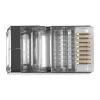 Conector modular blindado ACT RJ45 (8P/8C) para cabo redondo com condutores maciços
