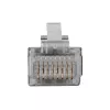 Conector modular blindado ACT RJ45 (8P/8C) para cabo redondo com condutores maciços