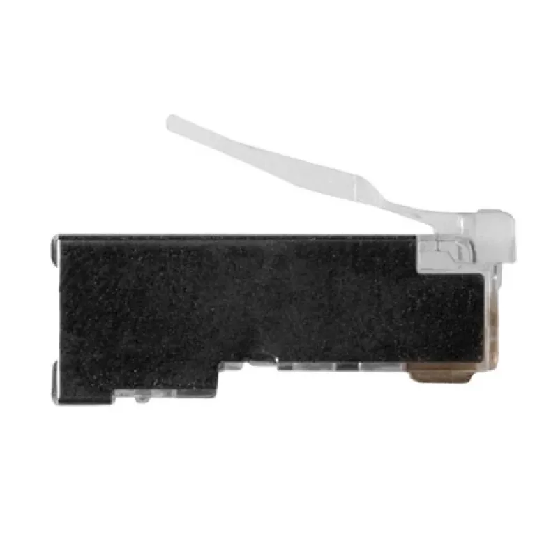 Conector modular blindado ACT RJ45 (8P/8C) para cabo redondo com condutores maciços