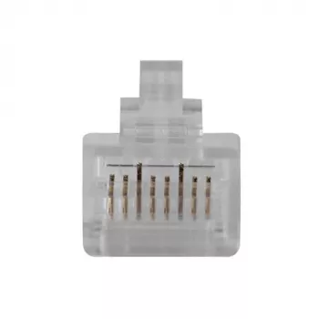 Conector modular ACT RJ45 (8P/8C) CAT6 para cabo redondo com condutores maciços ou flexíveis
