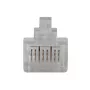Conector modular ACT RJ45 (8P/8C) CAT6 para cabo redondo com condutores maciços ou flexíveis
