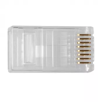 Conector modular ACT RJ45 (8P/8C) CAT6 para cabo redondo com condutores maciços ou flexíveis