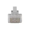 Conector modular ACT RJ45 (8P/8C) CAT6 para cabo redondo com condutores maciços ou flexíveis