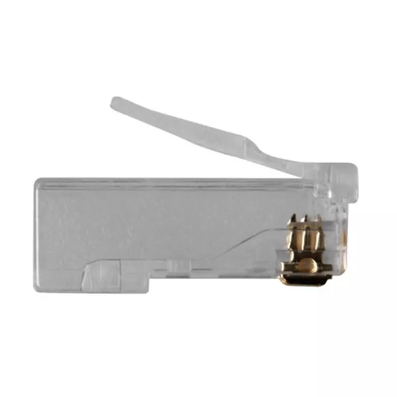 Conector modular ACT RJ45 (8P/8C) CAT6 para cabo redondo com condutores maciços ou flexíveis